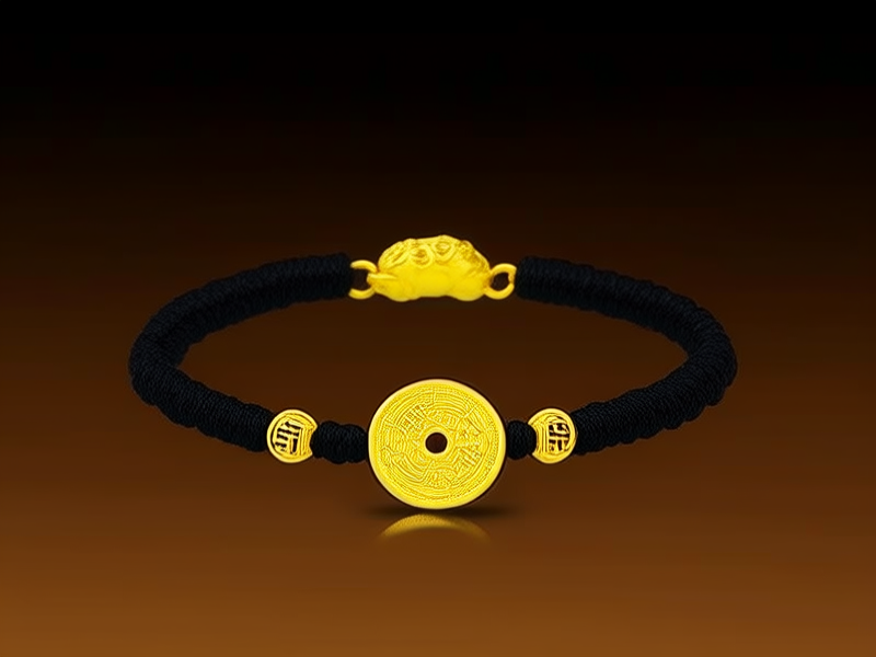 辟邪黄金手链图片